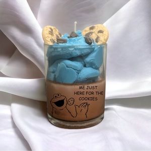 Handmade Cookie Monster Candle